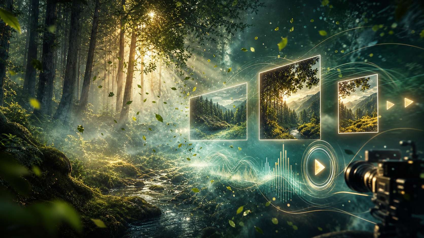 AI bamboo prompt still image converted into video in Filmora