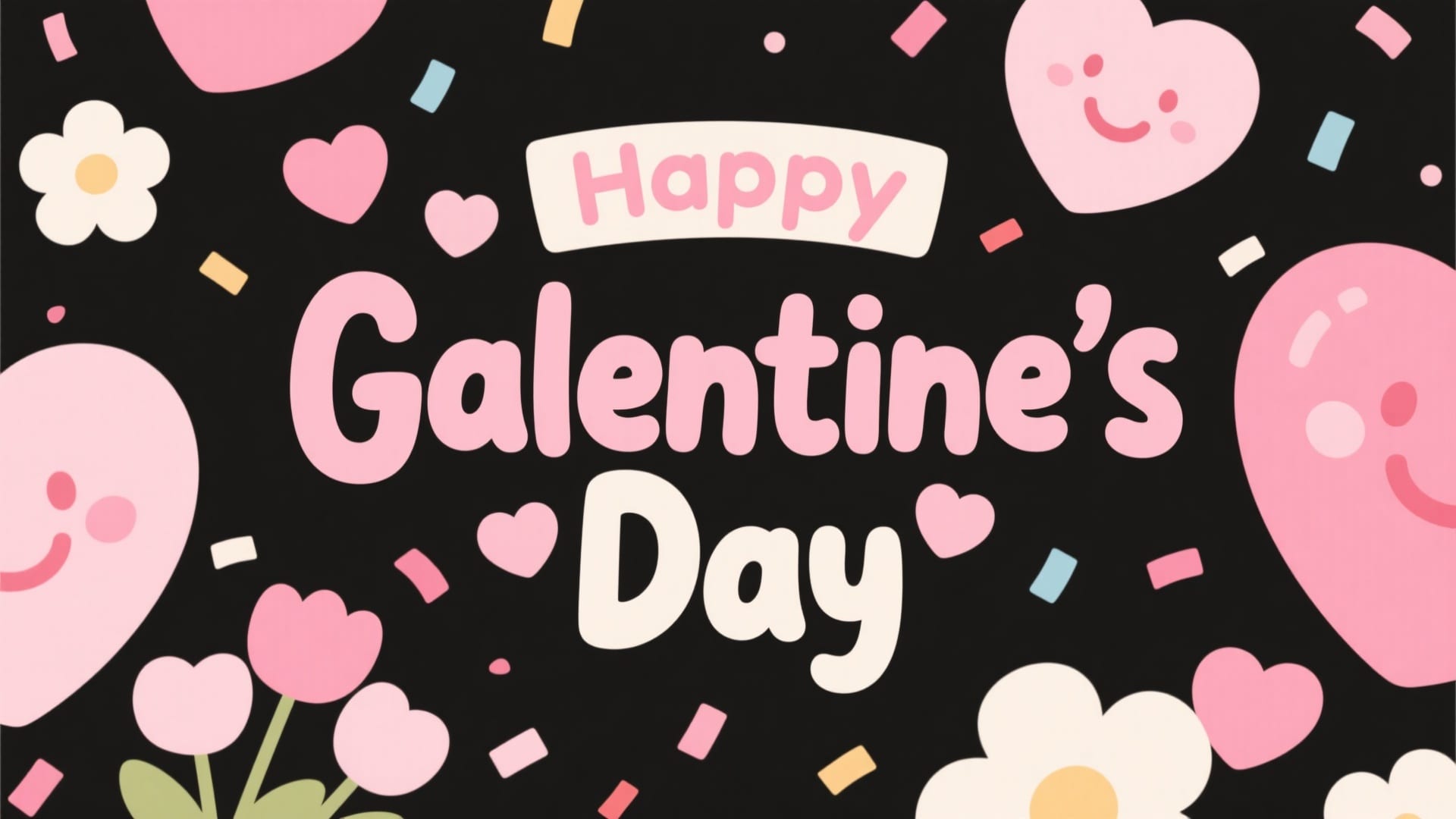 Cute Galentine's Day illustration background