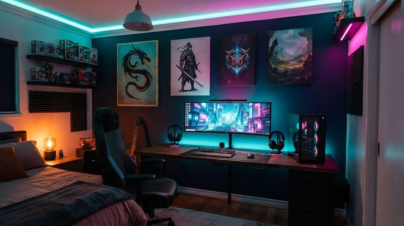 Print custom gamer posters for room decor