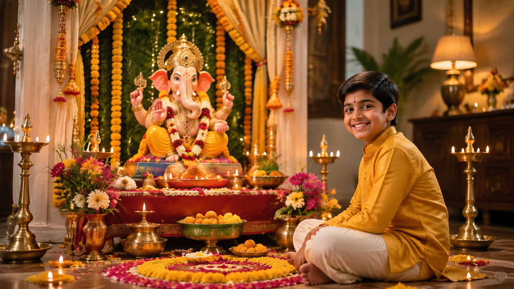 GPT Image 2 creating controlled Ganesh Chaturthi boy prompt results