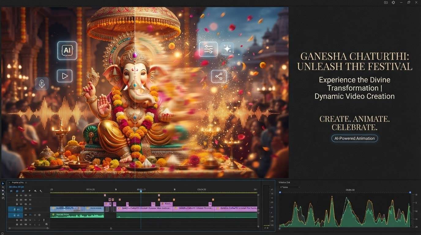 Animate Your Visarjan Posters seamlessly in Filmora