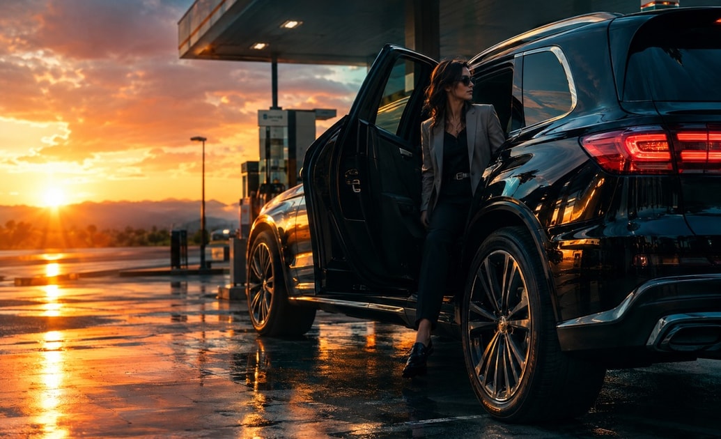 Edit luxury car transitions for gas station dance videos