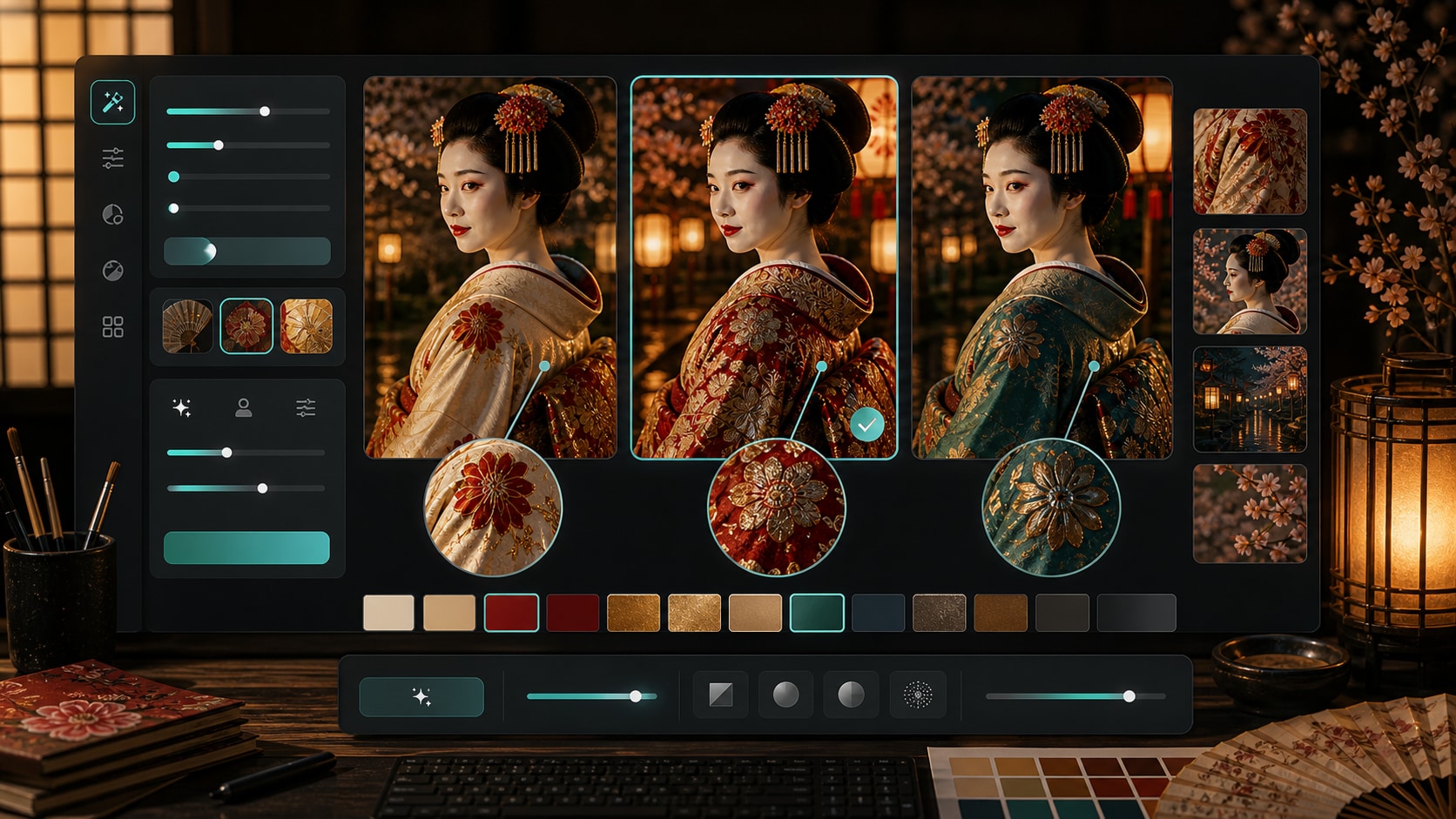 Refine geisha prompt details with GPT Image 2 and Nano Banana workflows