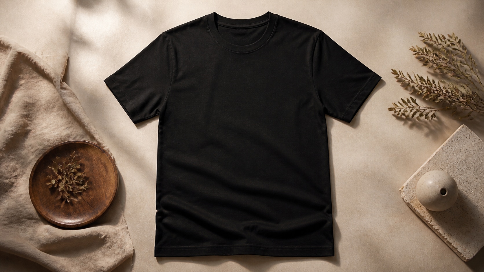 black T-shirt mockup AI prompt feature image