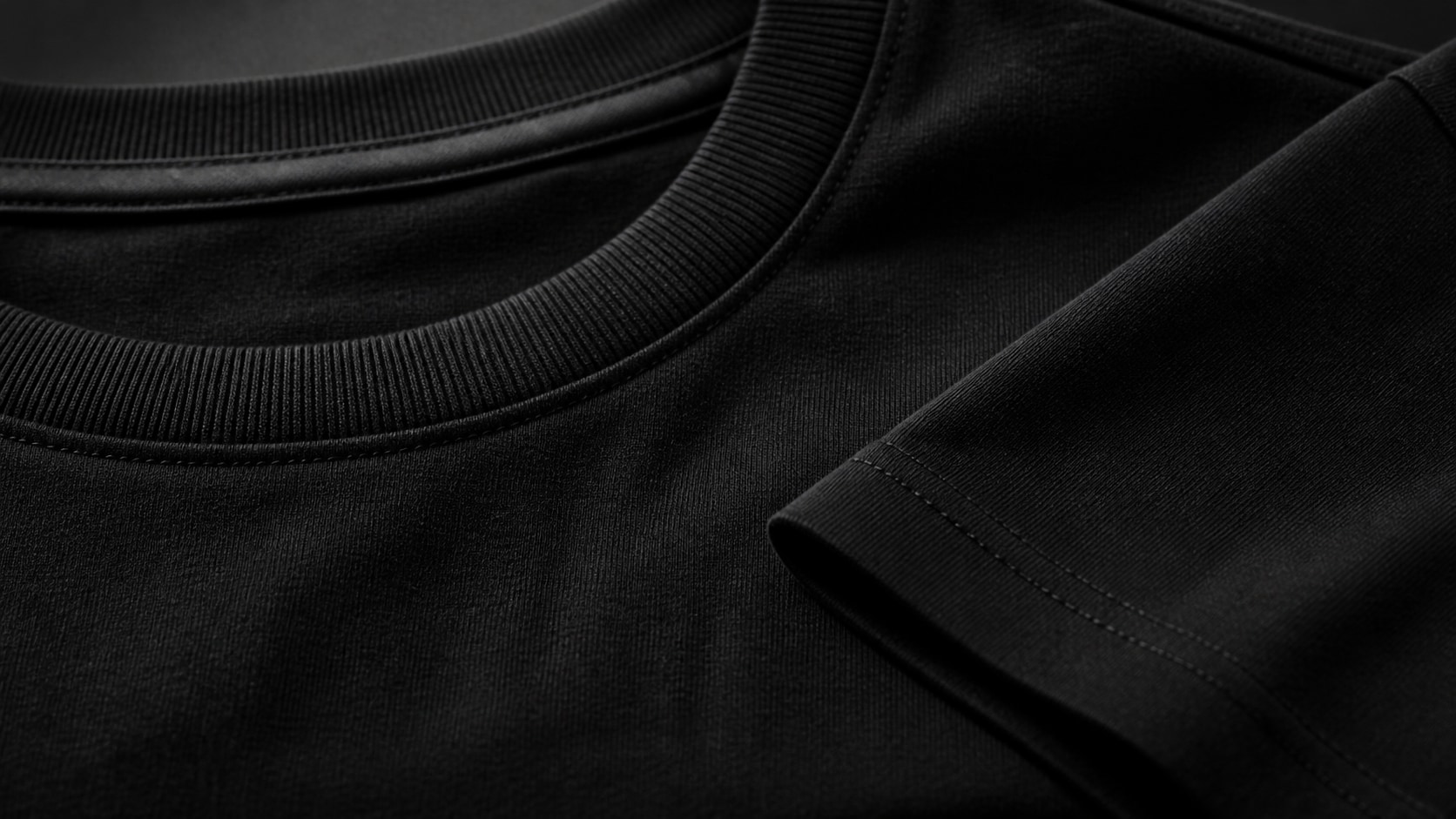 photorealistic black T-shirt product photo prompt feature image
