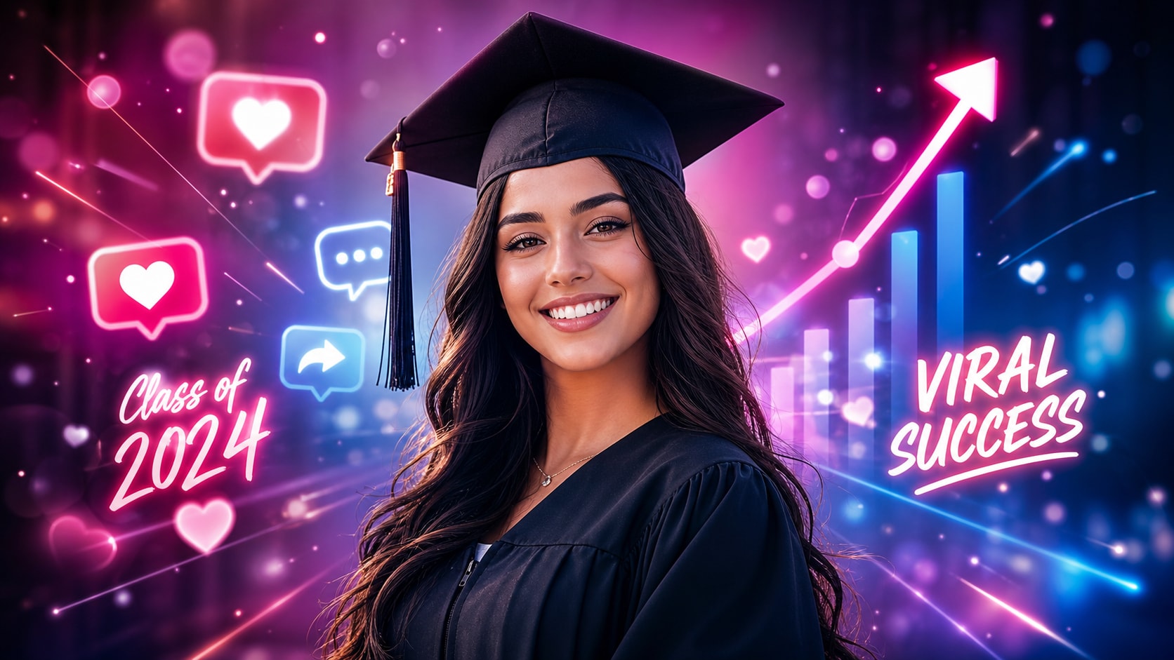 Perfect for social media enhancements with AI graduation photos