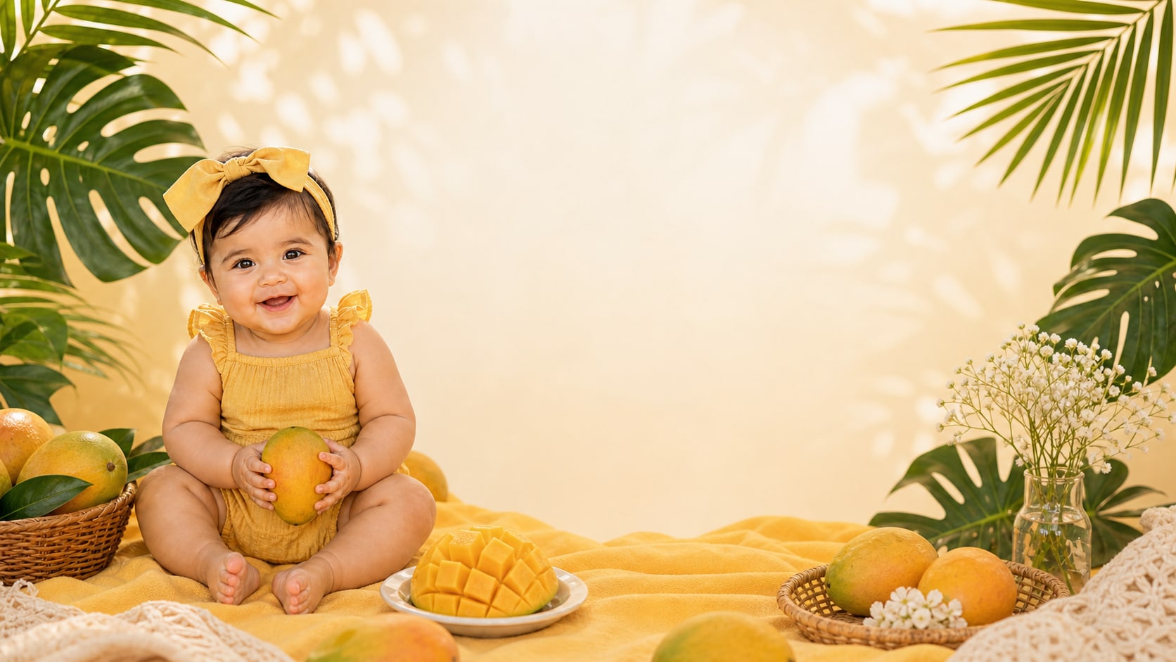 mango baby image prepared for Filmora video editing
