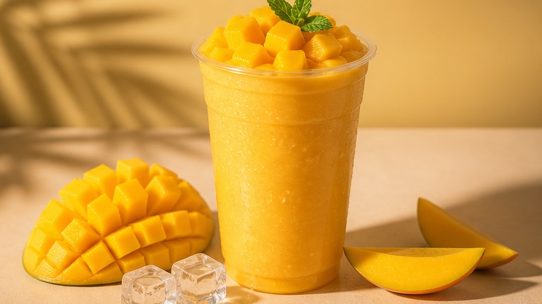 GPT Image 2 creating controlled Gemini AI mango drink ad prompt results