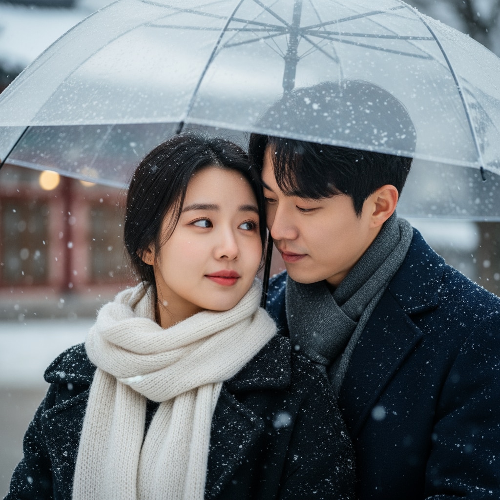 gemini ai snow - romantische winterbild