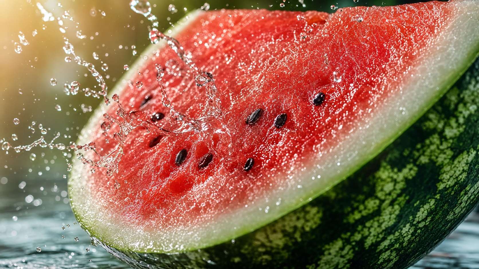 Hyper-realistic watermelon slice texture