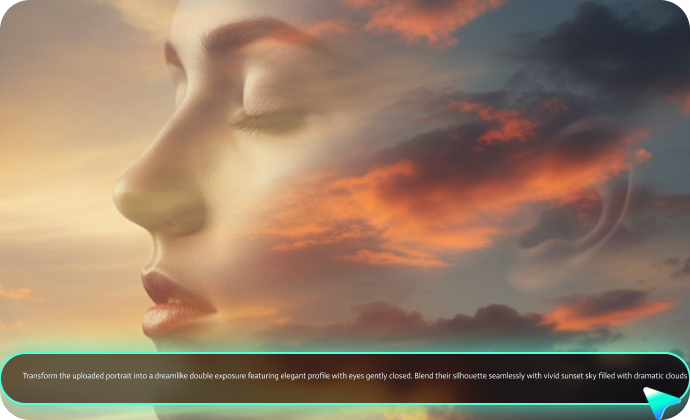 gemini double exposure photo prompt