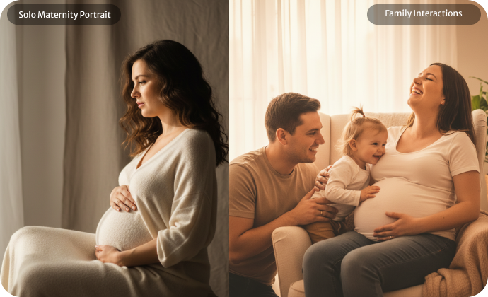 family maternity photoshoots