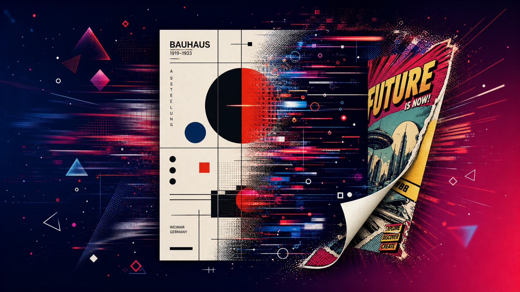 Animate geometric posters with Filmora AI