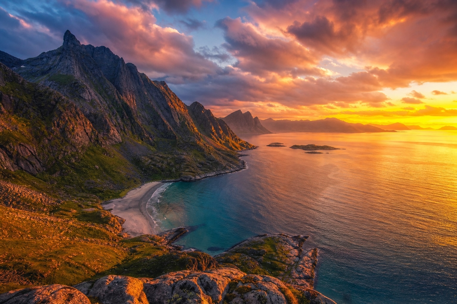 Create breath-taking cinematic landscapes with golden hour effect