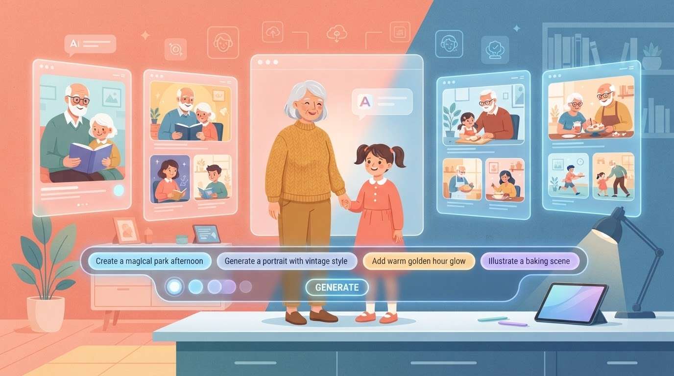 Tap into advanced AI models for your grandparents day poster template