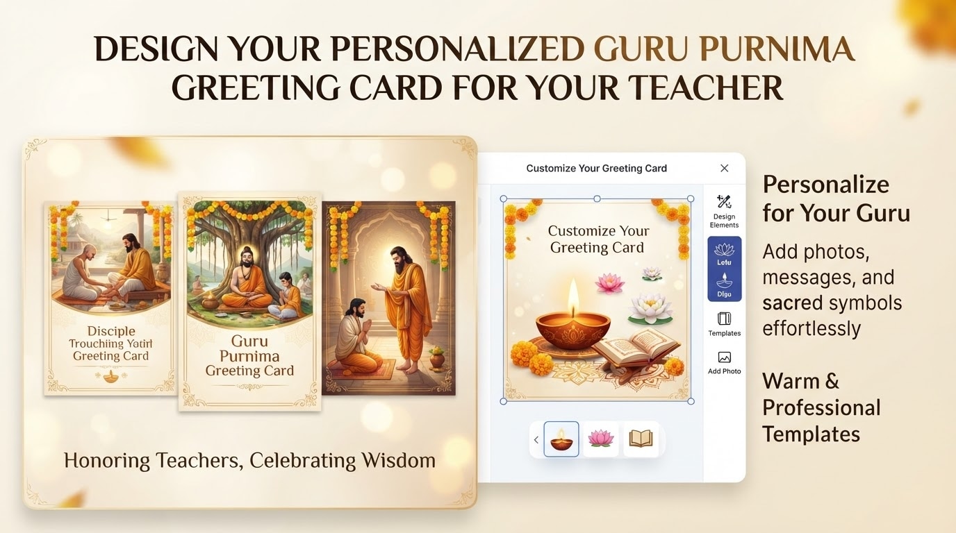 AI generated guru purnima greeting card for teacher