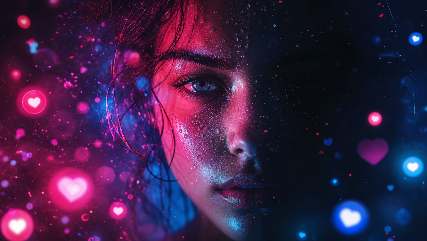 Create trending instagram half-face AI portraits