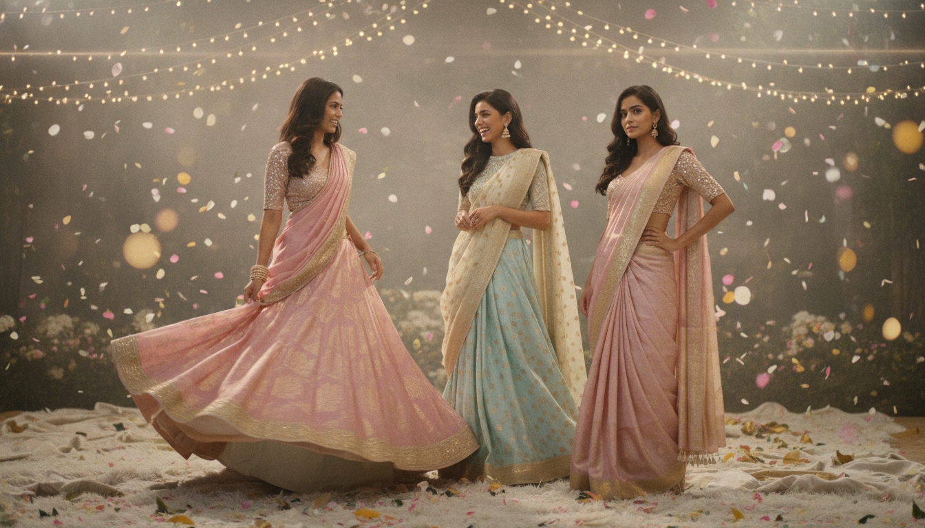 Stand out on Instagram with half saree AI visuals