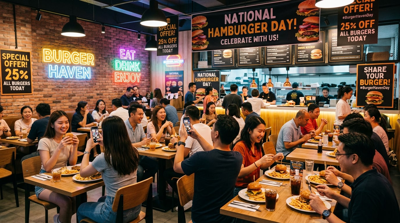 Drive restaurant traffic on national hamburger day