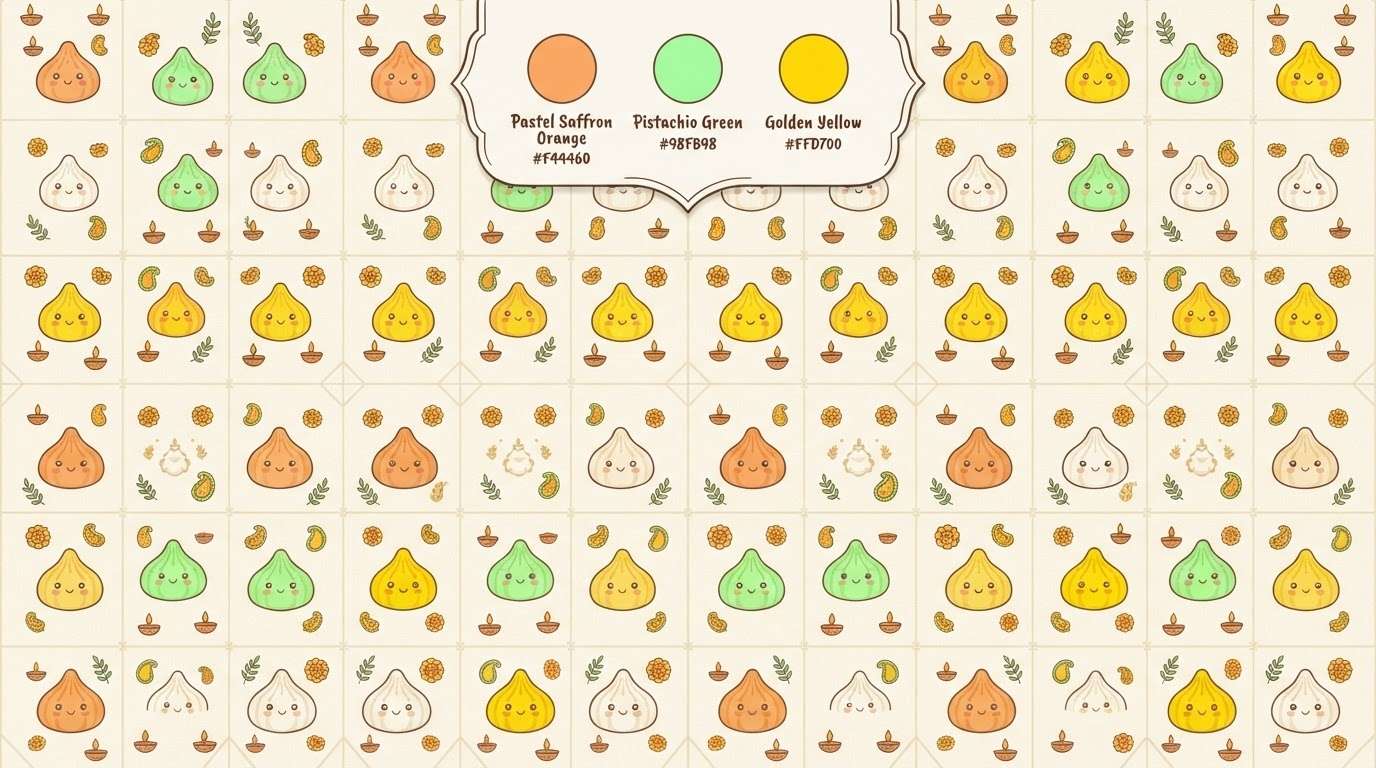 Craft a modak seamless pattern with AI