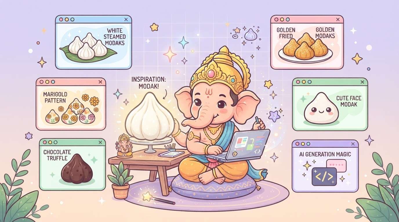 Access AI text-to-image models for hand-drawn modak wallpaper