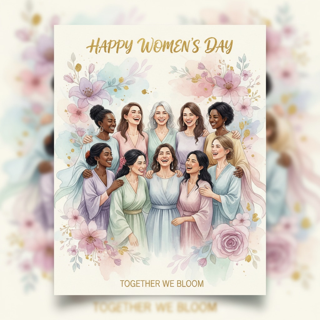 happy womens day card prompt