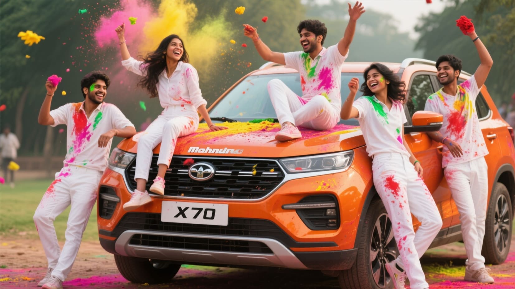 Mahindra XUV700 Friends Squad Holi