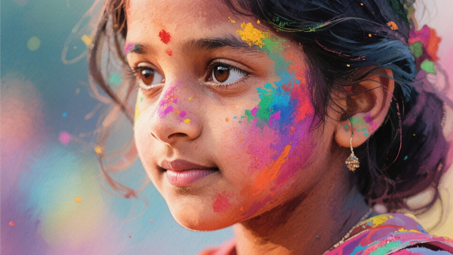 holi text stickers and captions