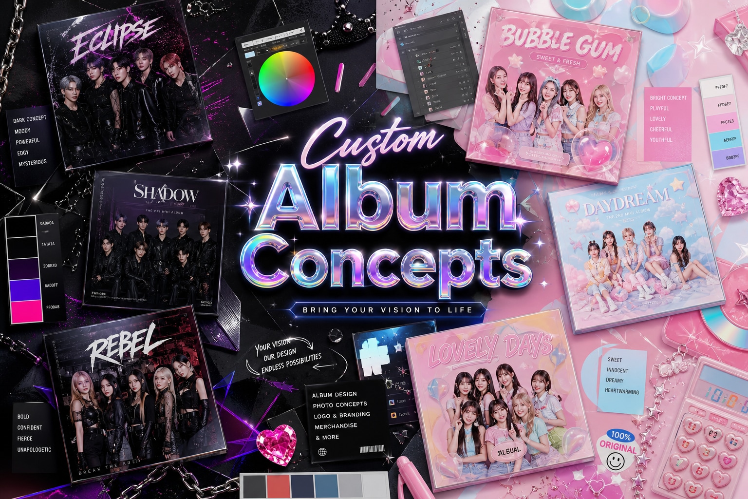Design Custom K-Pop Album Concepts