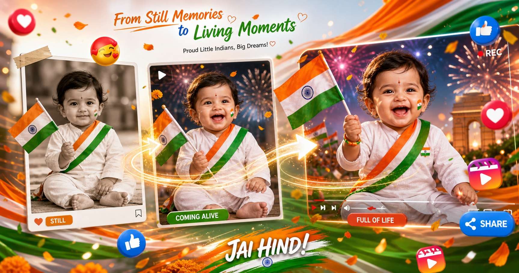 Create Dynamic Reels for Independence Day
