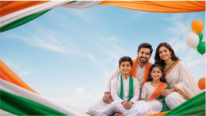 India Independence Day family prompt still image converted into video in Filmora