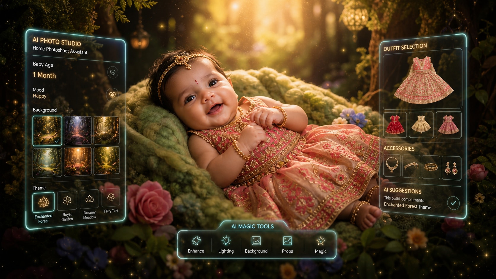 Effortless AI-Powered Indian Baby Photoshoots At Home
