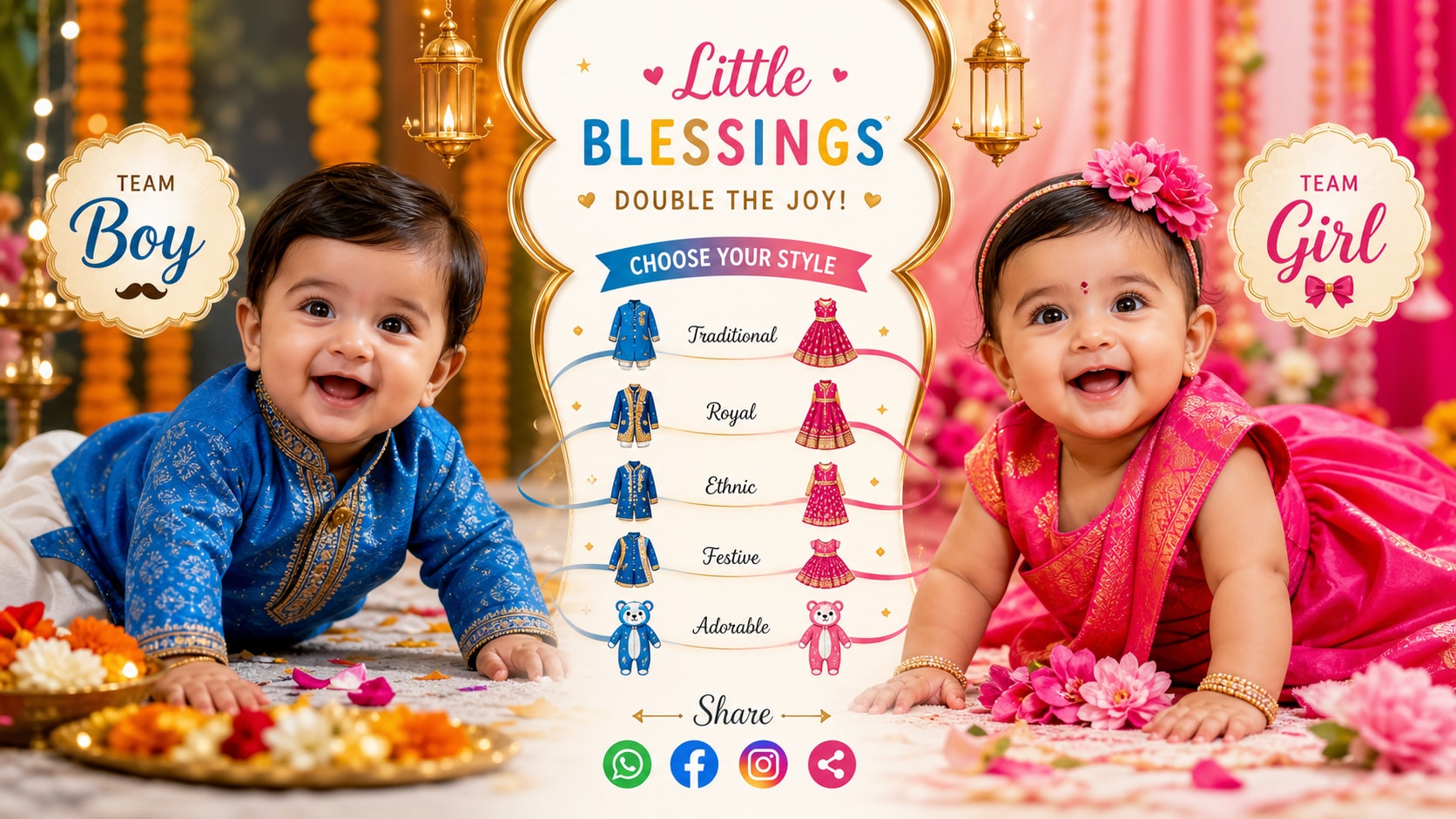 Diverse Creative Boy And Girl Themes for Indian Baby Photography