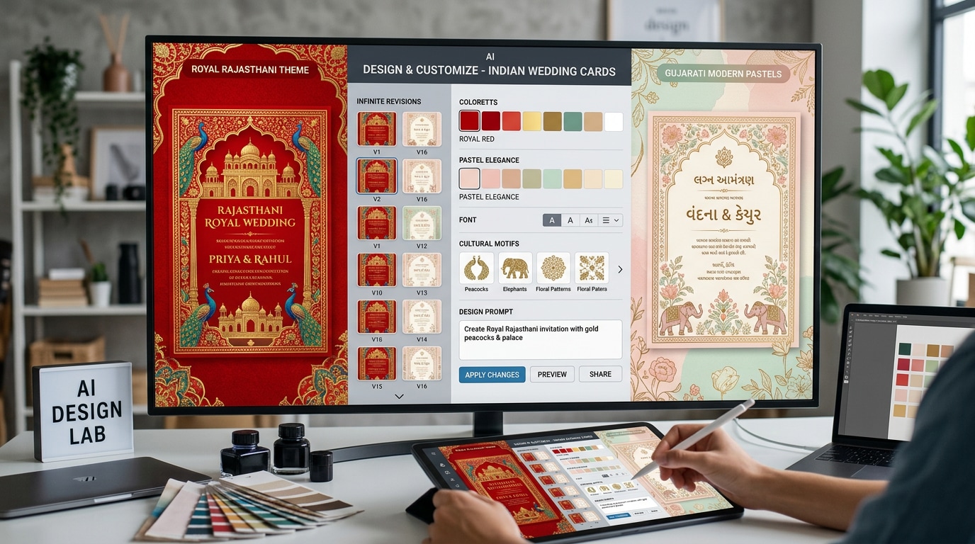 Effortless customization with indian wedding invitation ai prompts