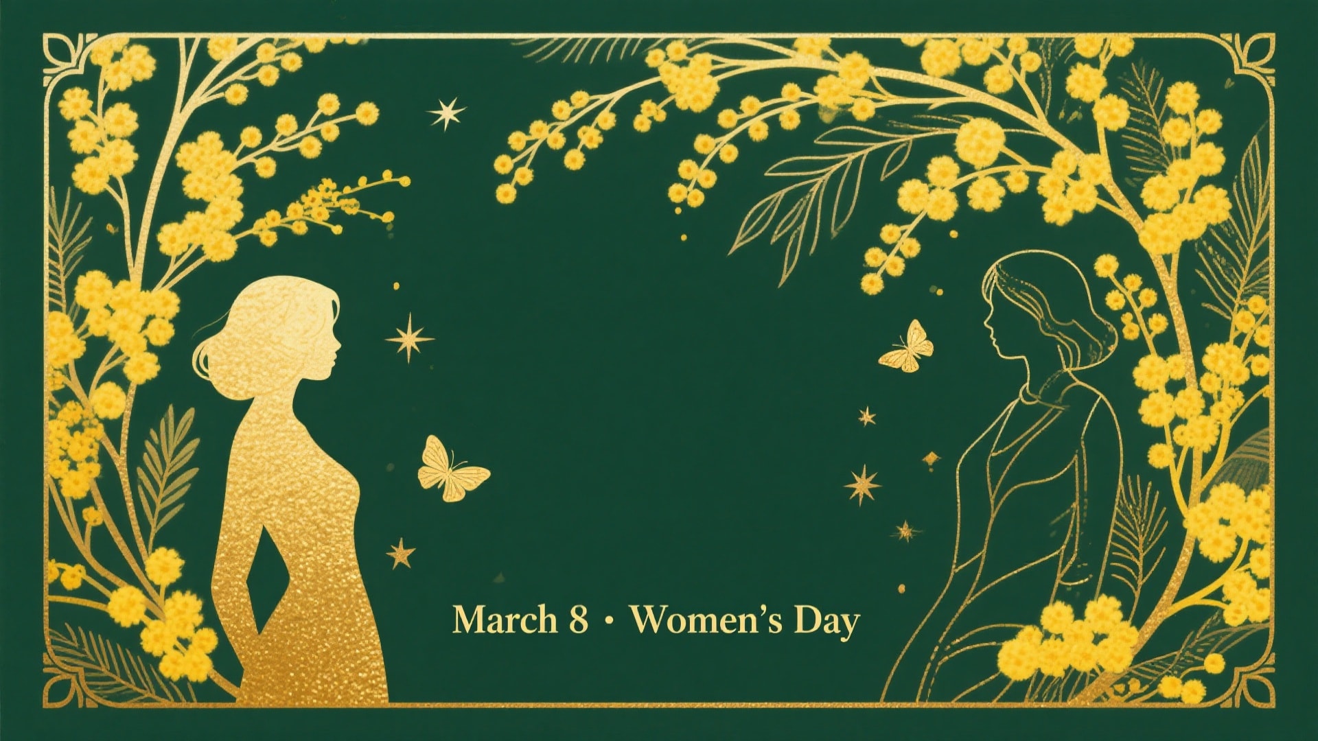 international women's day ai flower illustration poster design