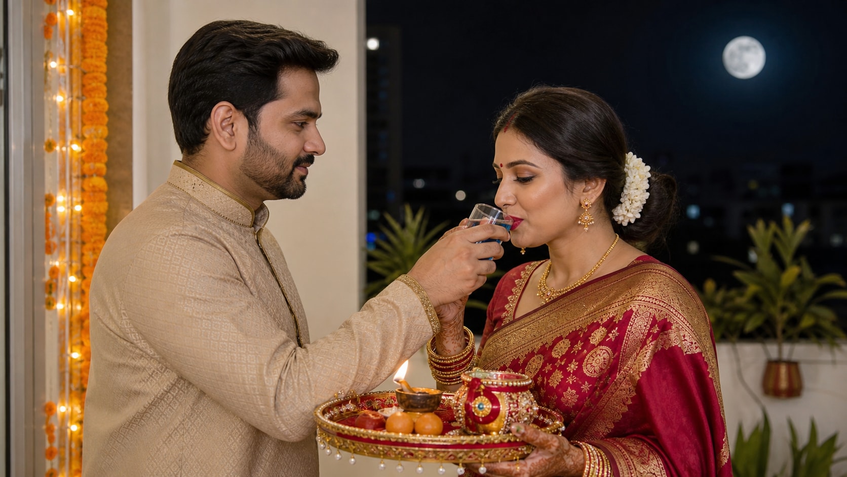 Perfect your karva chauth prompt for gemini