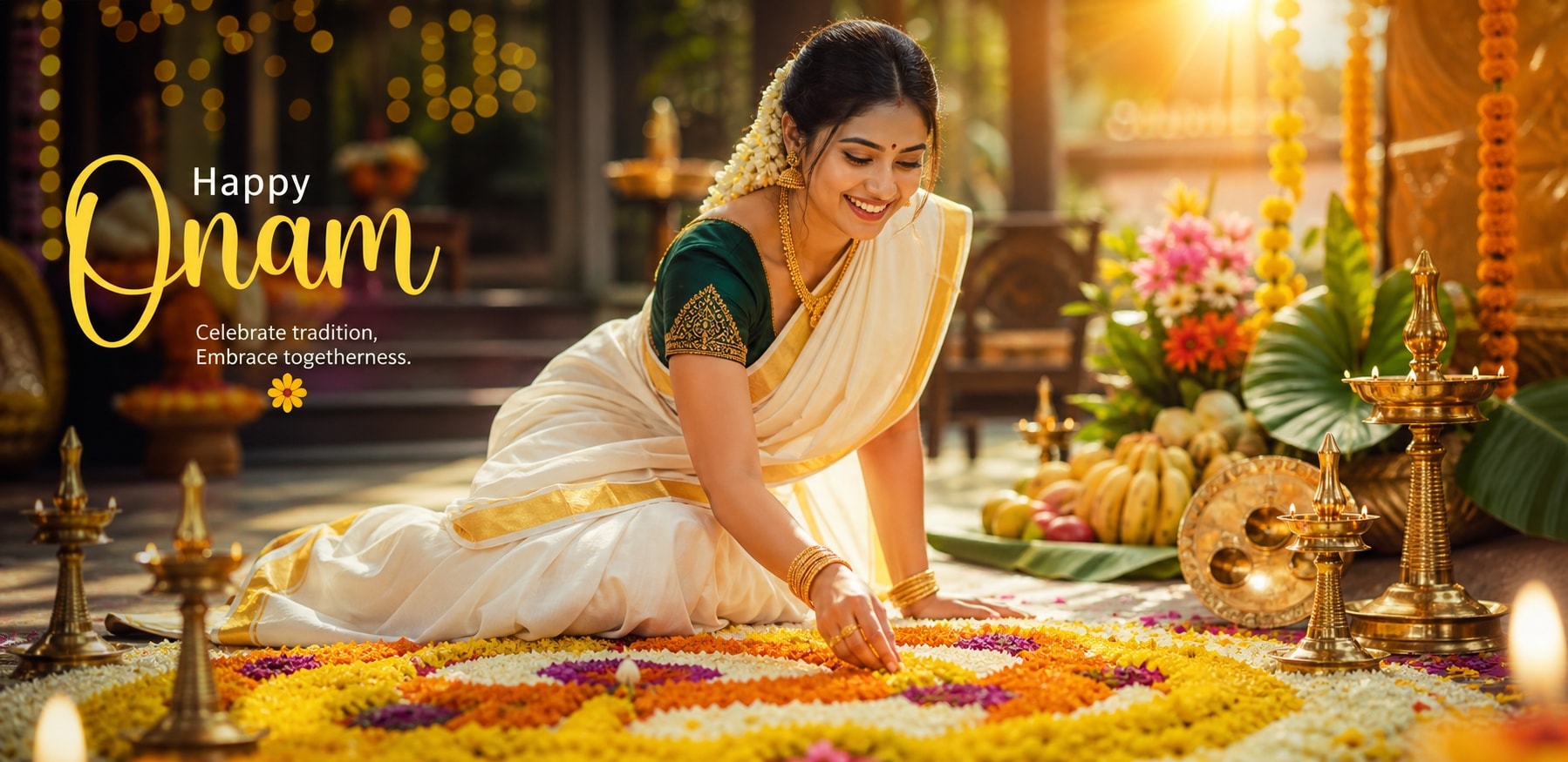 Trending Kerala saree AI prompts for social media