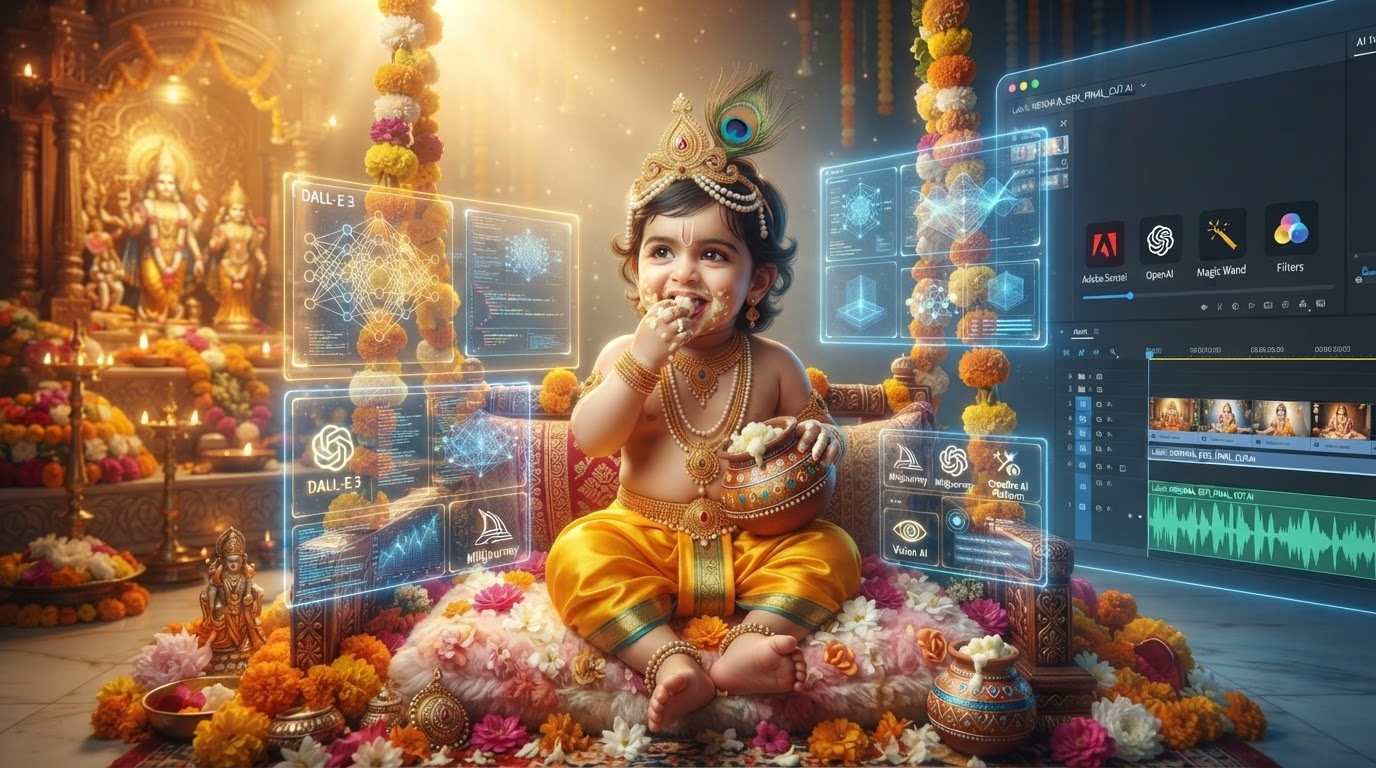 Access elite integrated AI models for Krishna Janmashtami baby prompts