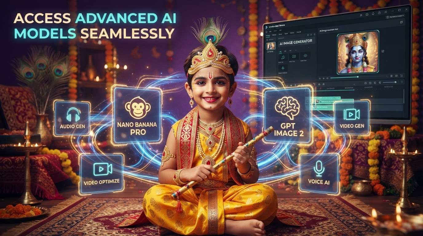 Access advanced AI models directly inside Filmora