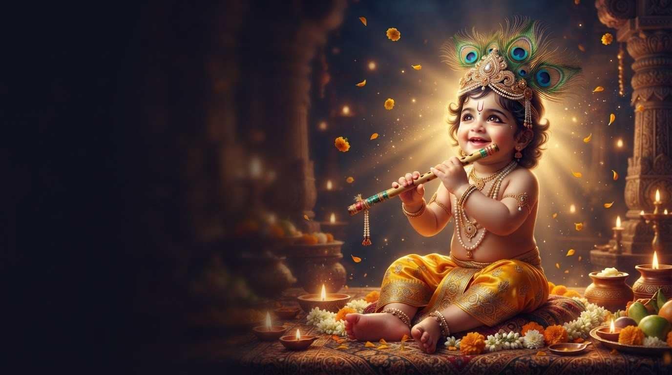 Craft Bal Krishna family prompt images