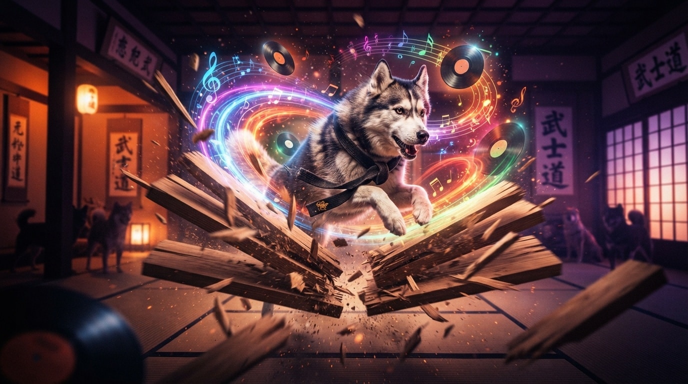 Add intense audio to your kungfu dog edits