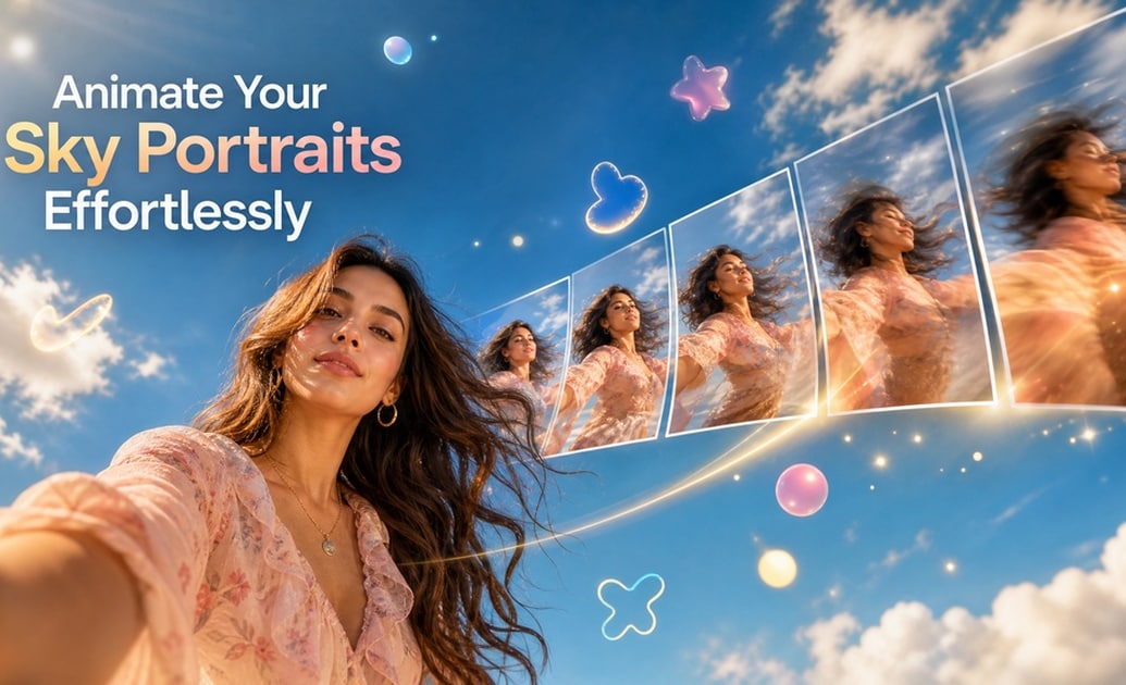 Animate sky portraits with AI to video