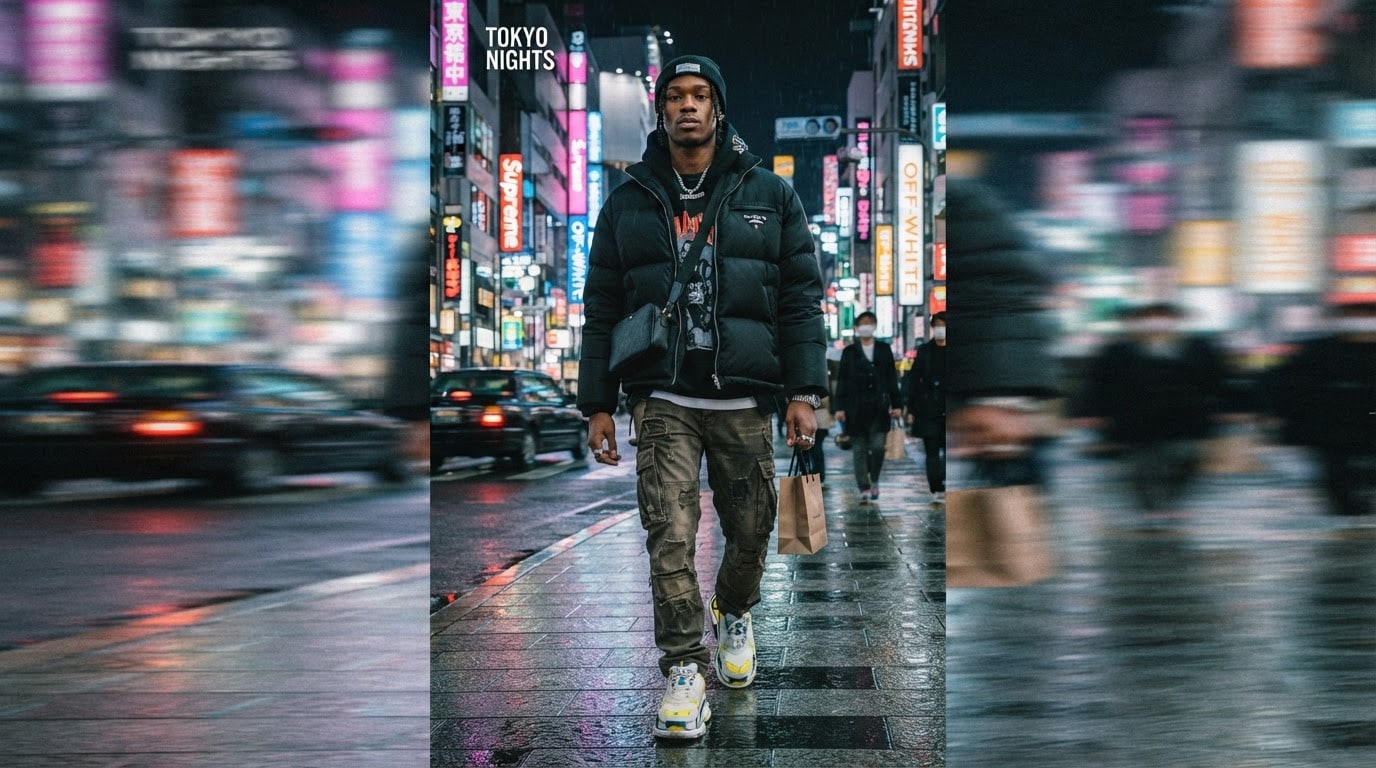 Generate luxury streetwear prompt looks