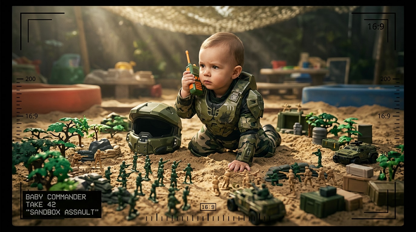 Creative military baby ai storytelling