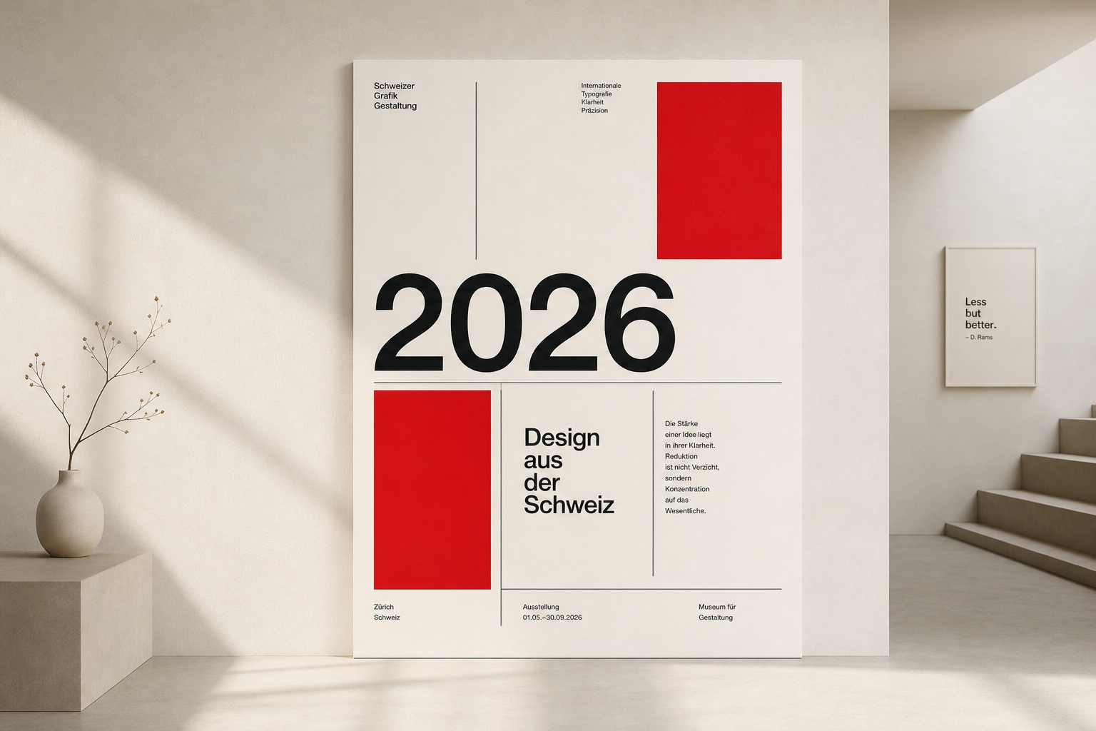 Achieve Swiss Style Aesthetics with brand poster prompts