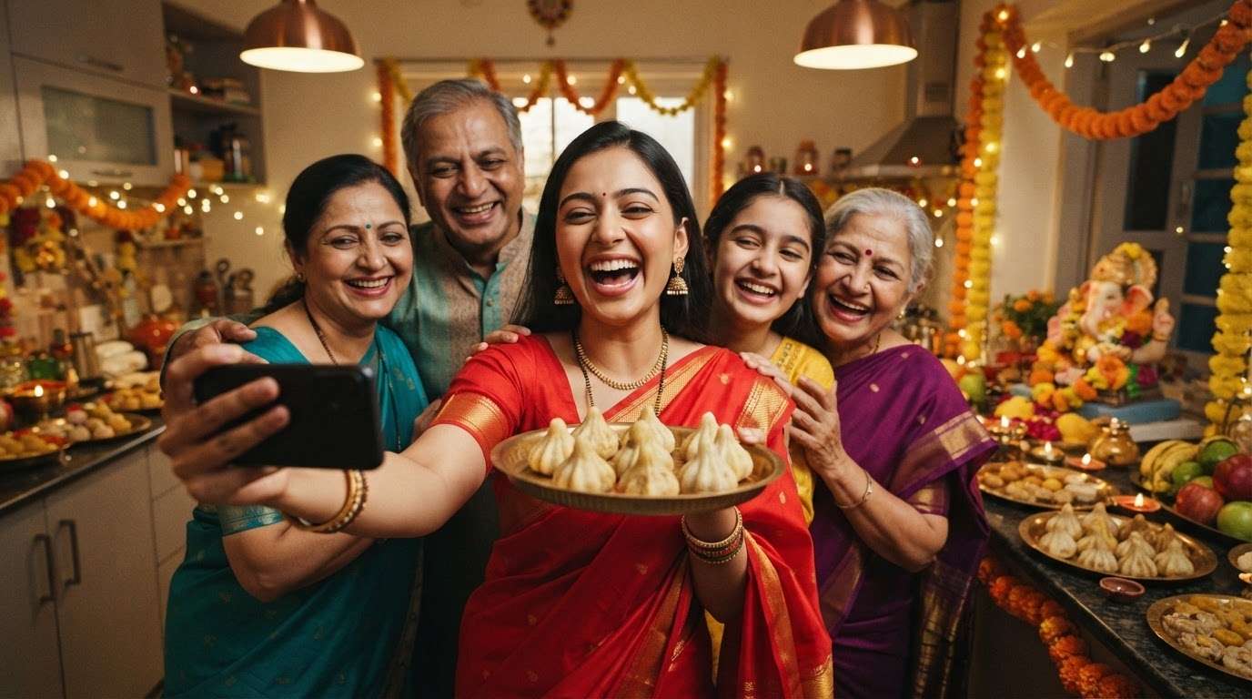 Share modak celebration family photos