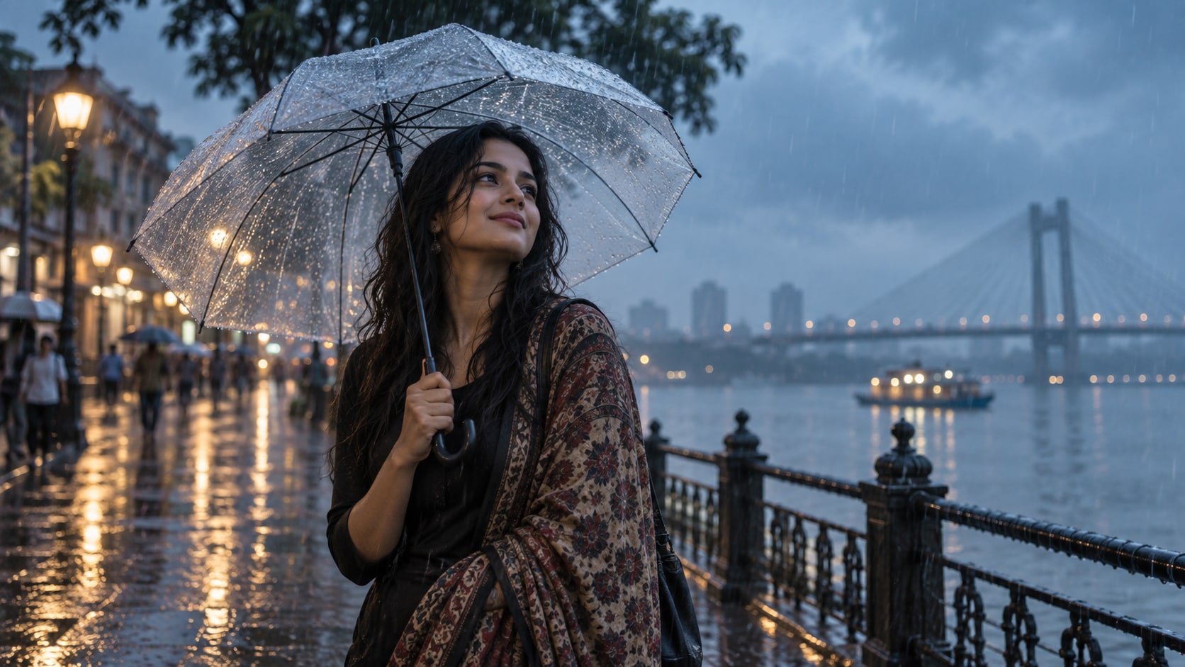 Filmora AI image generator creating monsoon AI photo prompt visuals