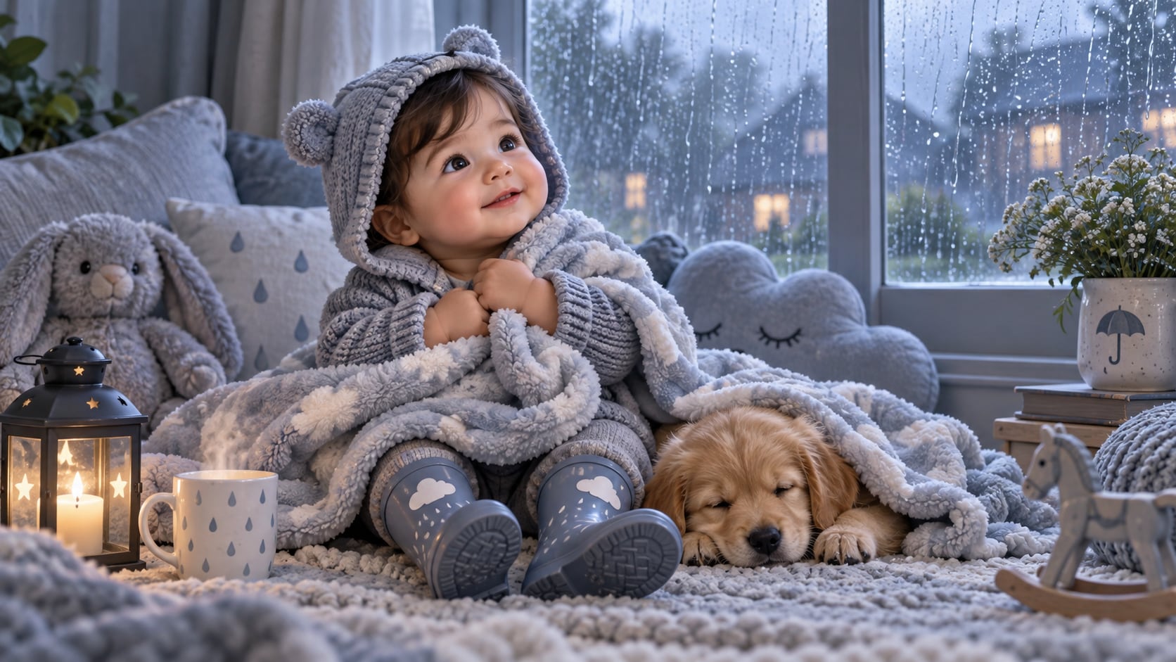 Nano Banana creating alternate monsoon baby photoshoot prompt variants