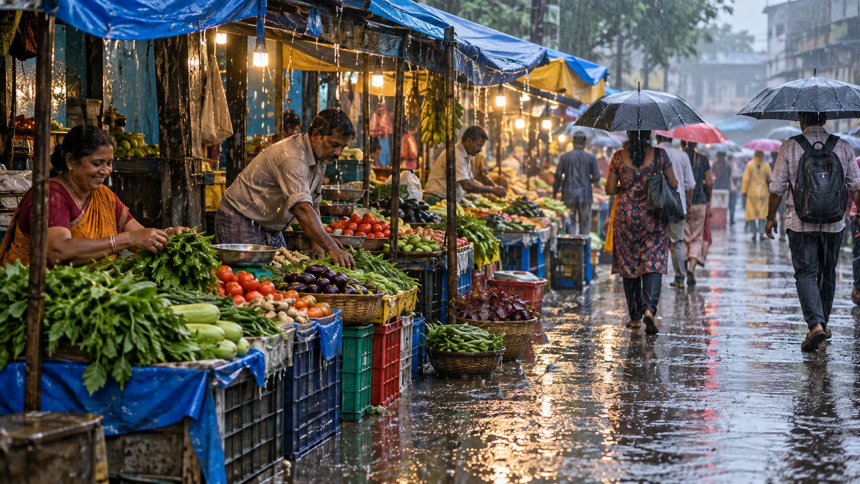 Filmora AI image generator creating monsoon candid street life prompt visuals