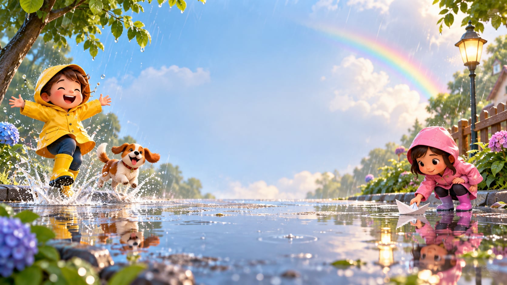 monsoon children prompt still image converted into video in Filmora